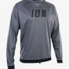 2022 Ion Wetshirt Hood Long Sleeve 2 2022 Ion Wetshirt Hood Long Sleeve -Water Sports wetshirt hood grey front 97262.1655926255
