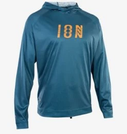 2022 Ion Wetshirt Hood Long Sleeve -Water Sports wetshirt hood petrol front 01499.1655926259